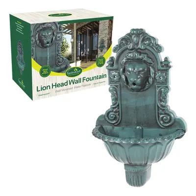 GardenKraft Lion Head Water Feature / Wall Mounted Water Fountain