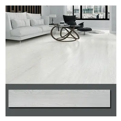 (White Grey) 36Pcs Self-Adhesive PVC Flooring Planks Floorboard Wall Stickers