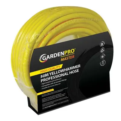 50m GardenPro Professional Yellowhammer Kink Resistant Garden Hose Pipe