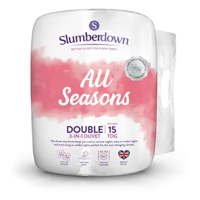 (15 Tog All Seasons, Double) Slumberdown Combi Duvet UK Made