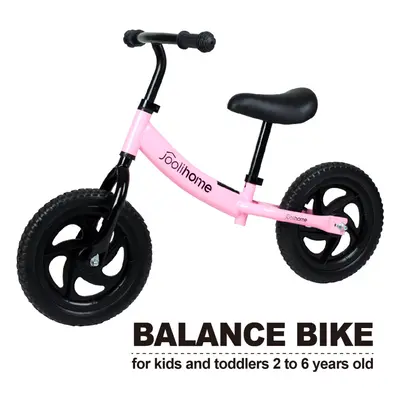 (Pink) Balance Bike 12" for years old Boys and Girls