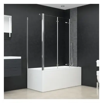 vidaXL Bath Enclosure 120cm Tempered Glass Transparent Bathroom Shower Screen