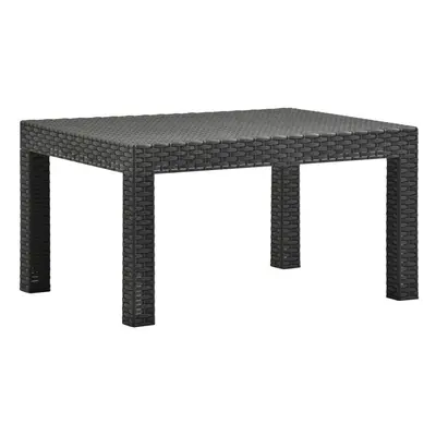 vidaXL Garden Table Anthracite PP Rattan Outdoor Coffee Tea Couch Lounge Table