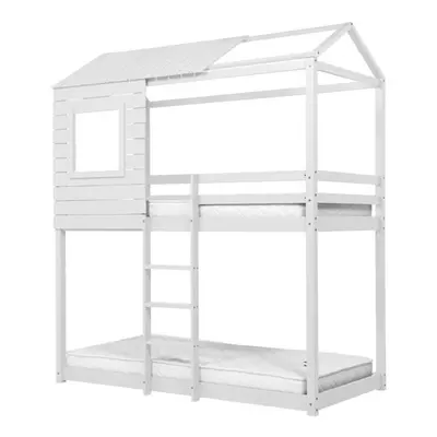 Solid Pine Bunk Beds White Birlea Adventure 3FT Single Bed Wood Frame