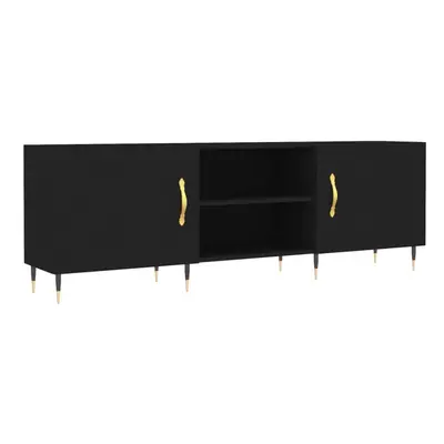 vidaXL TV Cabinet TV Console Sideboard Media Console Black Engineered Wood