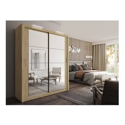 (Oak Shetland) Arti - Sliding Door Wardrobe 181cm