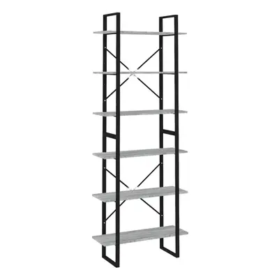 (Grey sonoma, x x cm (W x D x H)) vidaXL High Cabinet Bookcase Storage Cabinet Display Rack Shel