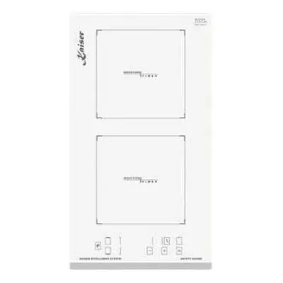 Kaiser Grand Chef 28.8cm Domino Induction Hob | White Glass Cooktop