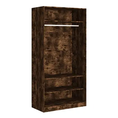 (smoked oak) vidaXL Wardrobe Clothing Storage Hanger Clothes Cabinet Closet Engineered Wood