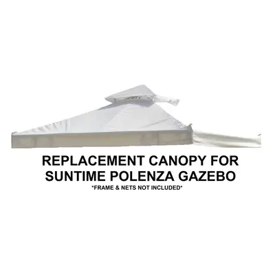 (Cream) SunTime Polenza Gazebo REPLACEMENT CANOPY 2.5m