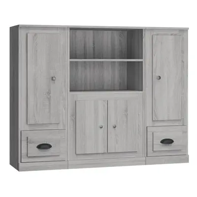 (grey sonoma) vidaXL Highboards Storage Cabinet Side Cabinets Cupboard pcs Engineered Wood