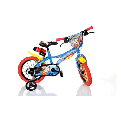 Dino Superman Kids 16" Wheel Bike - Blue/Red