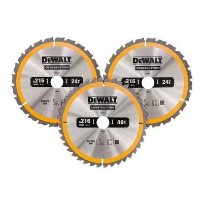 DeWalt DT1962-QZ Construction Circular Saw Blade Pack x 30mm x 24T x 40T