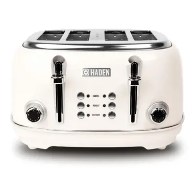 Haden Heritage White Toaster slice - Variable Browning Control Toaster - Stainless Steel Housing