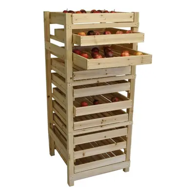 Traditional Wooden Apple Storage Rack (10 Drawer)