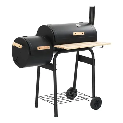 vidaXL Classic Charcoal BBQ Offset Smoker Outdoor Garden Picnic Barbecue Grill