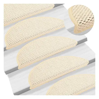 vidaXL Stair Mats Self-adhesive Carpet Stair Rug Sisal-Look pcs Berber