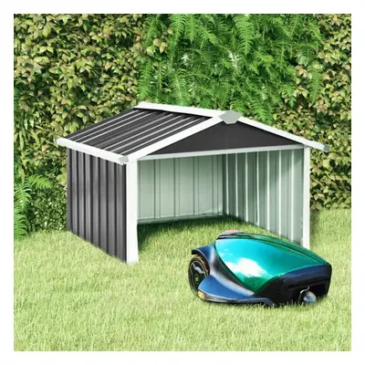 vidaXL Garden Robot Lawnmower Shed Galvanised Steel Anthracite Tool Storage