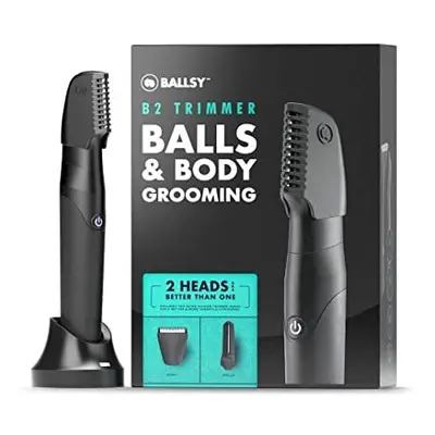 Ballsy B2 Groin & Body Trimmer for Men, Includes Quick Change Heads, Waterproof, Cordless Chargi