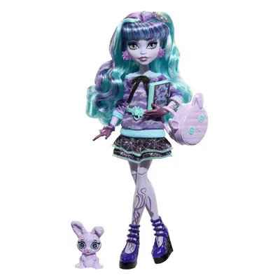 Monster High Doll And Sleepover Accessories, Twyla Doll With Pet Bunny Dustin, Creepover Party