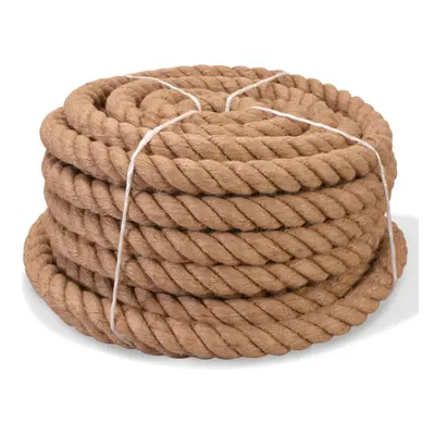 vidaXL Rope 100% Jute 20mm 50m Boat Rope Cable Wire Decking Lifting Swing