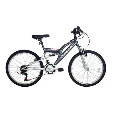 Basis Vogue Junior Girls Full Suspension Mountain Bike 24" Wheel Grey