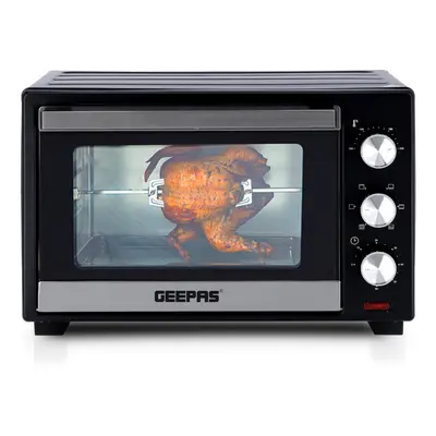 Geepas 30L Mini Oven Grill Electric Oven with Rotisserie Cooker, 1600W