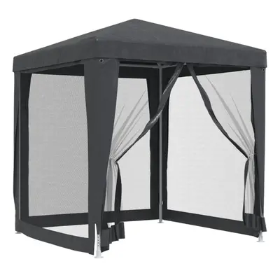 (Anthracite, x x cm (L x W x H)) vidaXL Party Tent with Mesh Sidewalls Canopy Gazebo Multi Colou