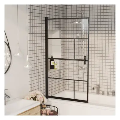 vidaXL Shower Enclosure ESG Black Bathroom Shower Cabin Cabinet Cubicle Screen