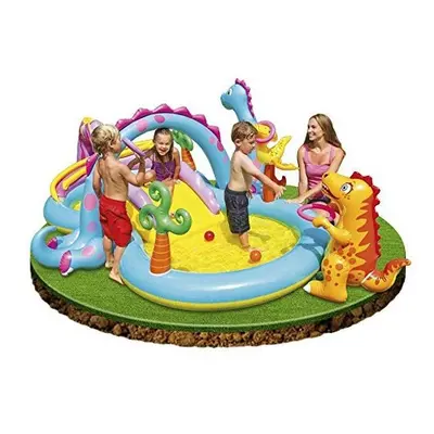 Intex Dinosaur Water Play Center, Paddling Pool with Moveable Arch Water Spray. Perfect Large Ac