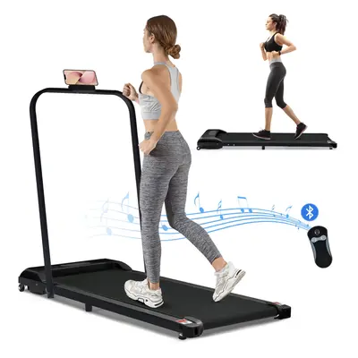 (Black) Folding Treadmill Portable Walking Running Machine