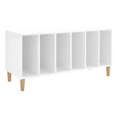 (white) vidaXL Record Cabinet Sideboard Vinyl Storage Cabinet Display Engineered Wood