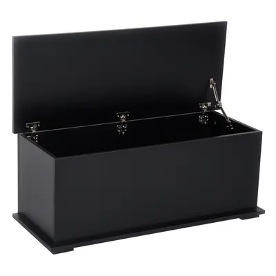 HOMCOM Storage Chest With Lid, 113L Storage Box, Black