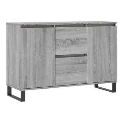 (grey sonoma) vidaXL Sideboard Storage Cabinet Cupboard Side Cabinet Brown Oak Engineered Wood