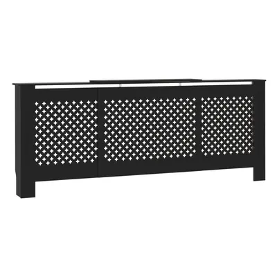 vidaXL MDF Radiator Cover Black Indoor Furniture Heating Cabinet Heater Shelf