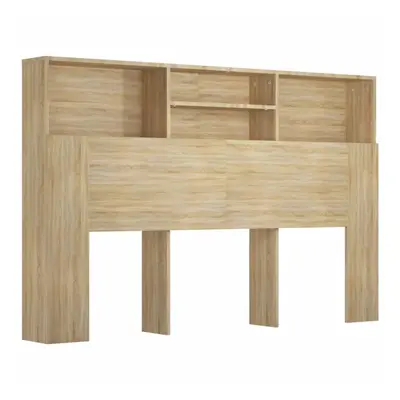 (sonoma oak) vidaXL Headboard Cabinet Bedroom Bed Backboard Cabinet Furniture Multi Colours