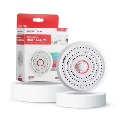 Interlinked Heat Alarm & Smoke Alarm Extended Bundle,10-Year Tamper-Proof Battery