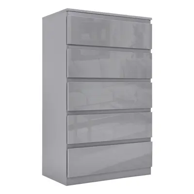 ((5 Drawers)) High Gloss Chest Of Drawers Bedroom Furniture Storage Bedside Cabinet