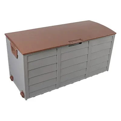 Green 290L Storage Box Garden Outdoor Shed Utility Cushion Chest Truck