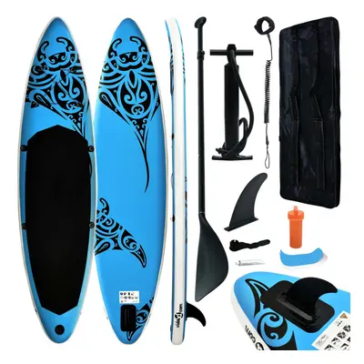 vidaXL Inflatable Stand Up Paddleboard Set 366x76x15 cm Blue