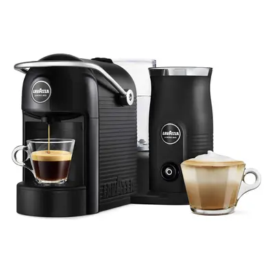 Lavazza A Modo Mio Jolie & Milk Coffee Machine, with Milk Frother, Black Black ECO CAPS Design