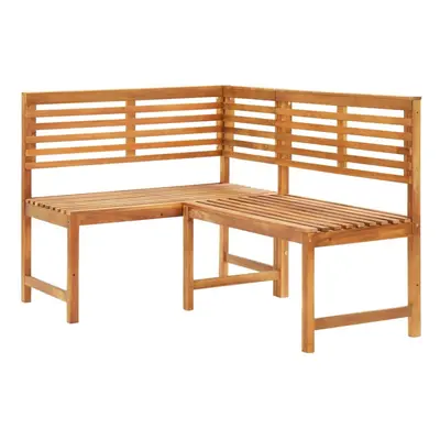 vidaXL Solid Acacia Wood Garden Corner Bench Outdoor Balcony Lounge Chair