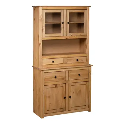 vidaXL Solid Wood Pine Panama Range Highboard Solid Wooden Furniture Cabinet