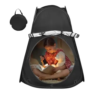 Sensory Tent Pop up Den Dark Tent Pop up Tent for Play and Relax Kids Tent with Travel Bag Black