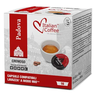 Italian Coffee capsules compatible with Lavazza A Modo Mio machines, Espresso pods ("Padova" Cre