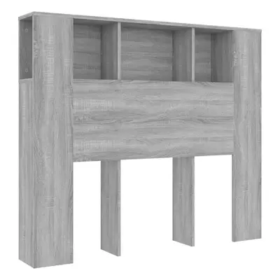 (grey sonoma) vidaXL Headboard Cabinet Bed Headboard Home Indoor Bedroom Bookcase Headboard