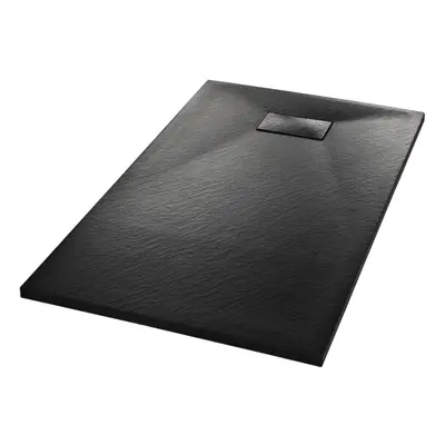 vidaXL Shower Base Tray SMC Black 120x70cm Rectangle Bathroom Shower Receptor