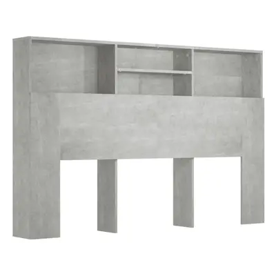 (concrete grey) vidaXL Headboard Cabinet Bedroom Bookcase Headboard Furniture Multi Colours