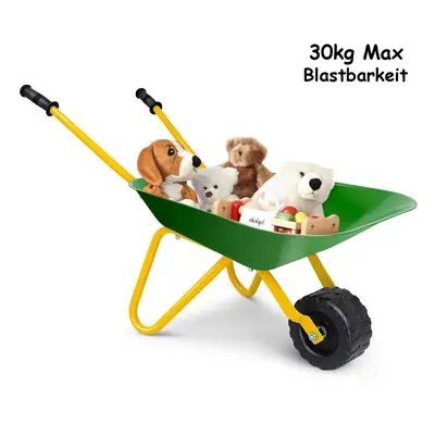 Kids Metal Cart Wheelbarrow Brick Toy Soil Puncture Garden Trolley