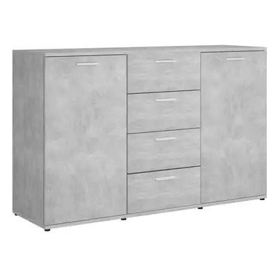 vidaXL Sideboard Concrete Grey Engineered Wood Side Storage Standing Cabinet